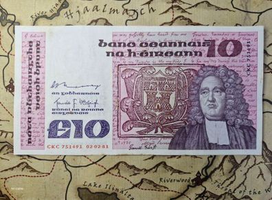 10 Pound B Series 02/02/81 Irish Note