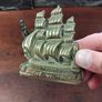 Vintage Brass book ends Image 3