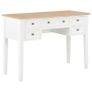 Writing Desk White 109.5x45x77.5 cm Wood Image 2