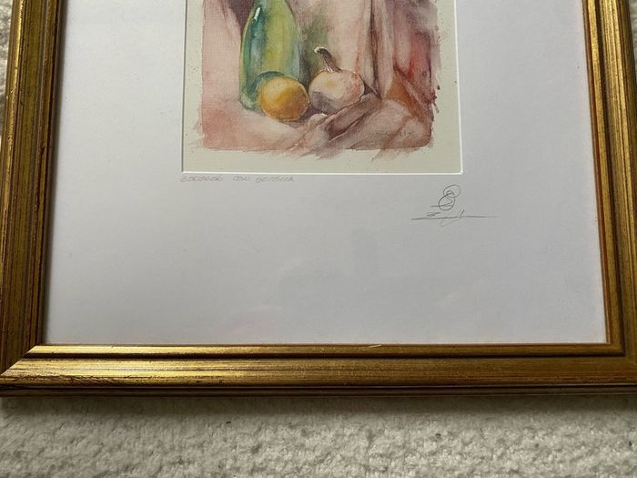 picture print ? signed on the mount still life  indistinctly signed