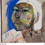 Original Contemporary painting Irish Art Portrait of woman white hair in abstract art Gift Image 2