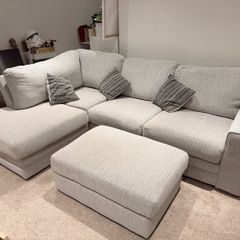 Corner couch (Harvey Norman Chase) incl foot stool