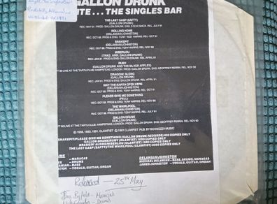 Gallon Drunk - Tonight... The Singles Bar.