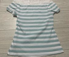 Teal striped top