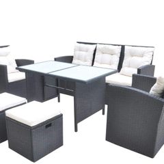 _Garden Furniture Set 18 Pieces Poly Rattan Dining furniture Set Garden Furniture Set