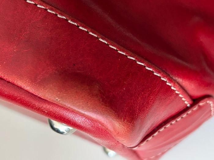 Red Leather Italian Made Handbag