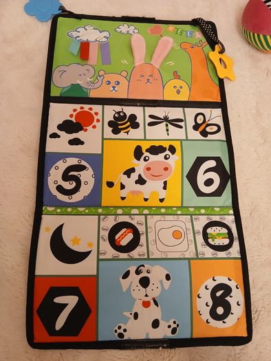 Baby toys skittles with sounds busy board with mirror  ball rattles