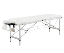 Massage Table Bed 3-Zone With Headrest Armrest Carry Bag Height-Adjustable Aluminum Massage Bed