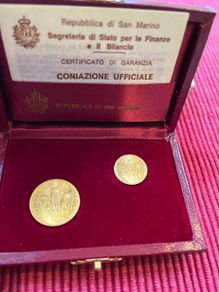 San Marino 1979 Gold Coins 2 & 1 Scudi Set Rare