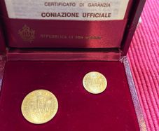 San Marino 1979 Gold Coins 2 & 1 Scudi Set Rare