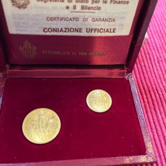 San Marino 1979 Gold Coins 2 & 1 Scudi Set Rare