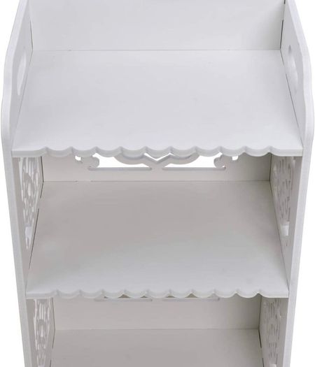 Bathroom Storage Cabinet Floor Standing Waterproof Organizer Rack Book Shelf White Robust Bathroom Furniture for Living Room Bedroom, Kitchen Hallway Silm Tall Cupboard Home Store-H80 xW30x D22cm (FREE POSTAGE)