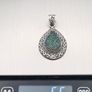 Vintage 925 Sterling Silver Druzy Quartz Pendant Image 8