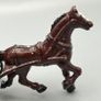 Vintage Cast Iron Metal Amish Driver on Horse Drawn Carriage Buggy Wagon Image 2