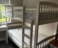 Bunk beds with mattresses