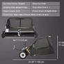 Tow Behind Lawn Sweeper, 111.7 cm Pull Behind Lawn Sweeper, 25 cu. ft Large Capacity Leaf & Grass Collector, Heavy Duty Garden Sweeper with Adjustable Sweeping Height for Yard, Lawn, Farm Image 4