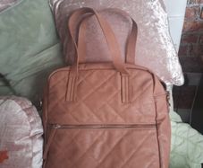 large tan handbag from only