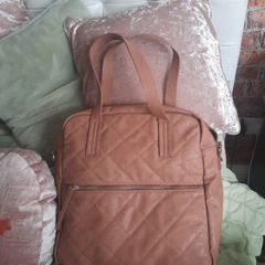 large tan handbag from only