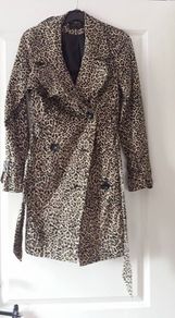 new look animal print coat size 8 worn once