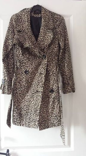 new look animal print coat size 8 worn once