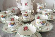 Art Deco Paragon  "Floral Cross Stitch" Coffee Set