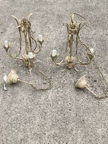 2 x Valsan Metal Chandeliers (New Old Stock)