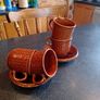 Vintage Tams Ware Pottery Cups Basket Weave Image 3