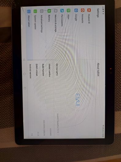 HUAWEI MediaPad T3 10 Model AGS-W09, 16GB, working fine, some few cracks on screen, don't affect touchscreen