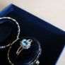 10 c gold ring with Natural Topaz and Diamonds Image 4