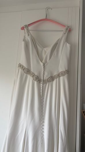 wedding dress with stains
