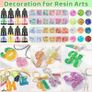 Resin Kits for Beginners, 218PCS Epoxy Resin Kit, Silicone Letter Moulds with Pigments, Sequins, Gold Leaf, Keychain,Tassels, for DIY Keyring/Jewelry Making Image 5