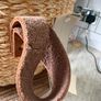 New leather Zara home rigid 21cm x 12cm basket with leather handle Image 3