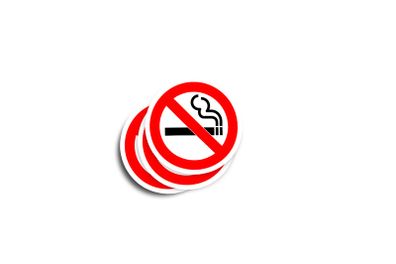 No Smoking Sign Glossy Stickers 2-Pack