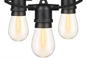 150FT/45m Outdoor String Lights LED, Garden Lights Mains Powered Waterproof IP65 with 45+2 Plastic Bulbs, Shatterproof Festoon Lights for Outside Patio Gazebo Yard Party Wedding, Warm White
