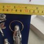 Lourdes Decoration IN BOX blue velvet Mary and Bernadette WITH A rose  ALAGROTTE BENIE JAI PRIE POUR VOUS Image 7