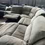 Beige corner manual recliner sofa Image 6