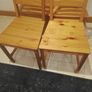 Pine dining table and chairs set Image 5