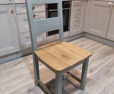 Solid wood grey dining chairs