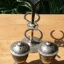 Vintage silver plated Kitchen Decor, Salt and Pepper Shakers Set Image 6