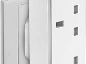 Double Plug Adaptor with 2 USB, JSVER Mini 2 Way Plugs Extension Multi Sockets with USB Ports(5V/2.4A)Wall Charger Adapter, 13A UK 3 Pin Power Socket for Home, Office, Kitchen,White