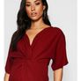 Maternity Twist Front Kimono Sleeve Midi Dress Image 4