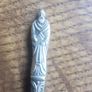 Vintage teaspoon with a saint on the handle Image 3