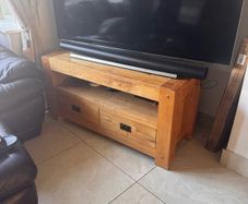 tv unit and book shelves