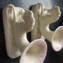 BELEEK antique pair of cornucopia seahorse vases Image 5