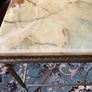 Antique style brass table with Onyx table top Image 2