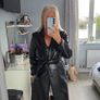 Ladies Black Faux Leather Coat New. Size 12/14 Image 5