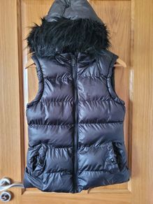 Atmosphere Black Puffer Vest Coat / Gilet
