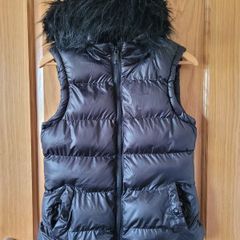 Atmosphere Black Puffer Vest Coat / Gilet