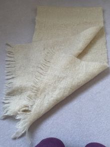 Wide mohair wool scarf