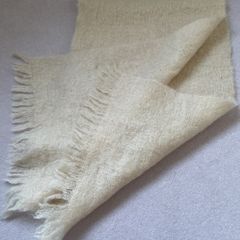 Wide mohair wool scarf